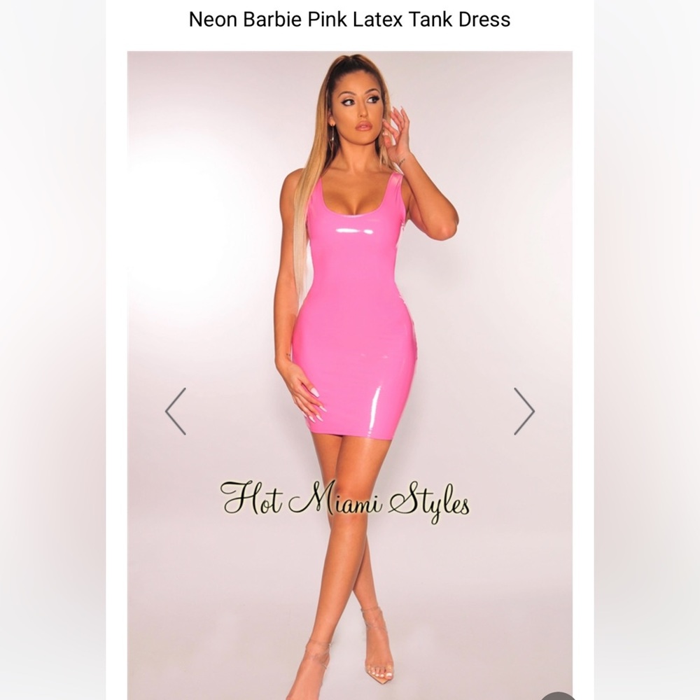 Neon Pink Barbie Latex Dress